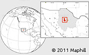 Blank Location Map of Cuauhtemoc, highlighted parent region