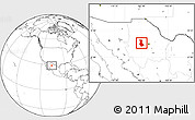 Blank Location Map of Cuauhtemoc