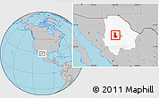 Gray Location Map of Cuauhtemoc, highlighted parent region