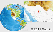 Physical Location Map of Cuauhtemoc, highlighted country