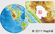 Physical Location Map of Cuauhtemoc, highlighted parent region