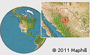 Satellite Location Map of Cuauhtemoc