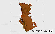 Physical Map of Cuauhtemoc, single color outside