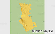 Savanna Style Map of Cuauhtemoc, single color outside
