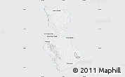Silver Style Map of Cuauhtemoc, single color outside