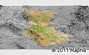 Satellite Panoramic Map of Cuauhtemoc, desaturated