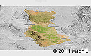 Satellite Panoramic Map of Cuauhtemoc, lighten, desaturated