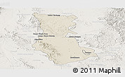 Shaded Relief Panoramic Map of Cuauhtemoc, lighten