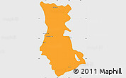 Political Simple Map of Cuauhtemoc, single color outside