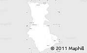 Silver Style Simple Map of Cuauhtemoc