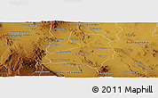 Physical Panoramic Map of Galeana