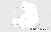 Silver Style Simple Map of Galeana