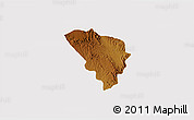 Physical 3D Map of Gereral Trias, cropped outside
