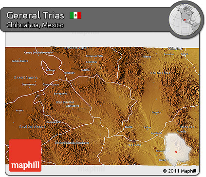 Physical 3D Map of Gereral Trias