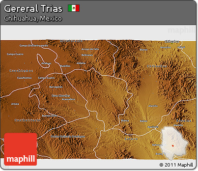 Physical 3D Map of Gereral Trias