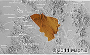 Physical 3D Map of Gereral Trias, lighten, desaturated