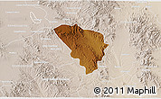 Physical 3D Map of Gereral Trias, lighten