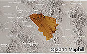 Physical 3D Map of Gereral Trias, lighten, semi-desaturated