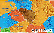 Physical 3D Map of Gereral Trias, political outside