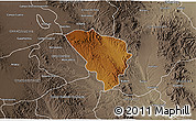 Physical 3D Map of Gereral Trias, semi-desaturated