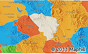 Shaded Relief 3D Map of Gereral Trias, political outside