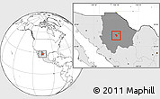 Blank Location Map of Gereral Trias, highlighted country, highlighted parent region