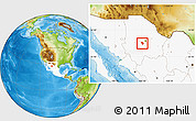 Physical Location Map of Gereral Trias, highlighted country