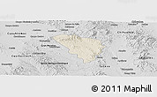 Shaded Relief Panoramic Map of Gereral Trias, desaturated
