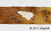 Shaded Relief Panoramic Map of Gereral Trias, physical outside