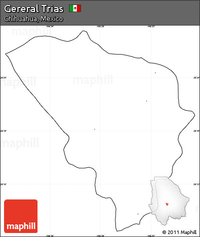 Blank Simple Map of Gereral Trias, cropped outside
