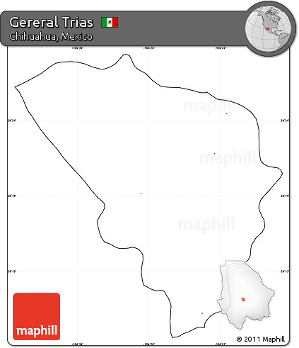 Blank Simple Map of Gereral Trias, cropped outside