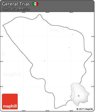 Blank Simple Map of Gereral Trias, cropped outside