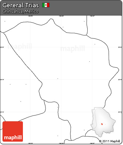 Blank Simple Map of Gereral Trias, no labels