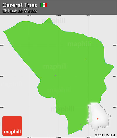 Political Simple Map of Gereral Trias, single color outside