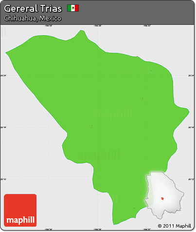 Political Simple Map of Gereral Trias, single color outside