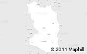 Silver Style Simple Map of Guachochi