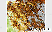 Physical 3D Map of Guadalupe y Calvo