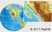 Physical Location Map of Guadalupe y Calvo