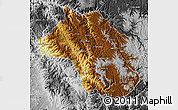Physical Map of Guadalupe y Calvo, desaturated