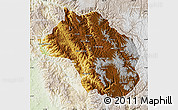 Physical Map of Guadalupe y Calvo, lighten