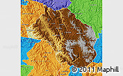 Physical Map of Guadalupe y Calvo, political outside