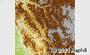 Physical Map of Guadalupe y Calvo