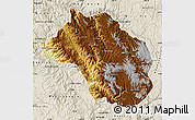 Physical Map of Guadalupe y Calvo, shaded relief outside