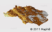 Physical Panoramic Map of Guadalupe y Calvo, cropped outside