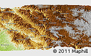 Physical Panoramic Map of Guadalupe y Calvo