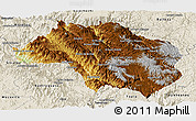 Physical Panoramic Map of Guadalupe y Calvo, shaded relief outside