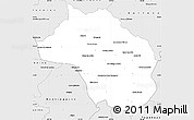 Silver Style Simple Map of Guadalupe y Calvo