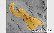 Physical 3D Map of Guadalupe, desaturated