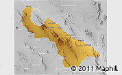 Physical 3D Map of Guadalupe, lighten, desaturated