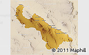 Physical 3D Map of Guadalupe, lighten